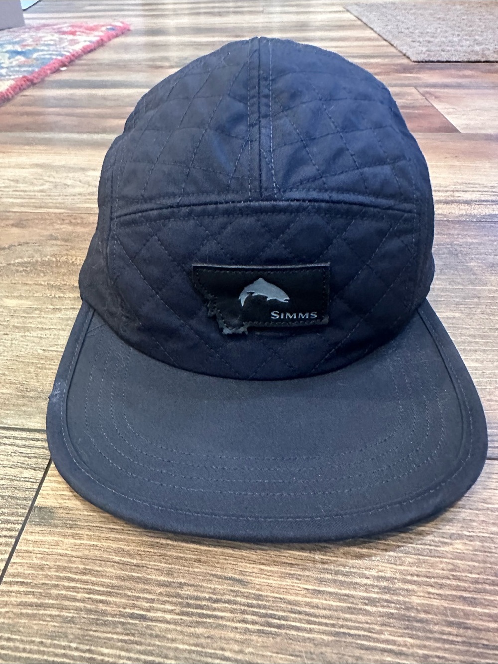 SIMMS Big Sky Waxed Canvas Insulated Cap Navy Blue